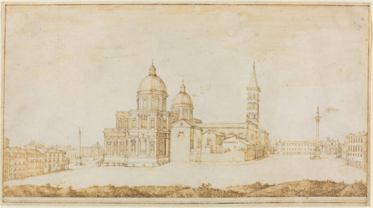 Santa Maria Maggiore by Lieven Cruyl (Flemish, c. 1640 - c. 1720), 16X12"(A3)Poster Print