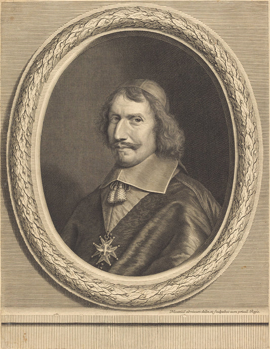 Cardinal Antonio Barberini by Robert Nanteuil (French, 1623 - 1678), 16X12"(A3)Poster Print