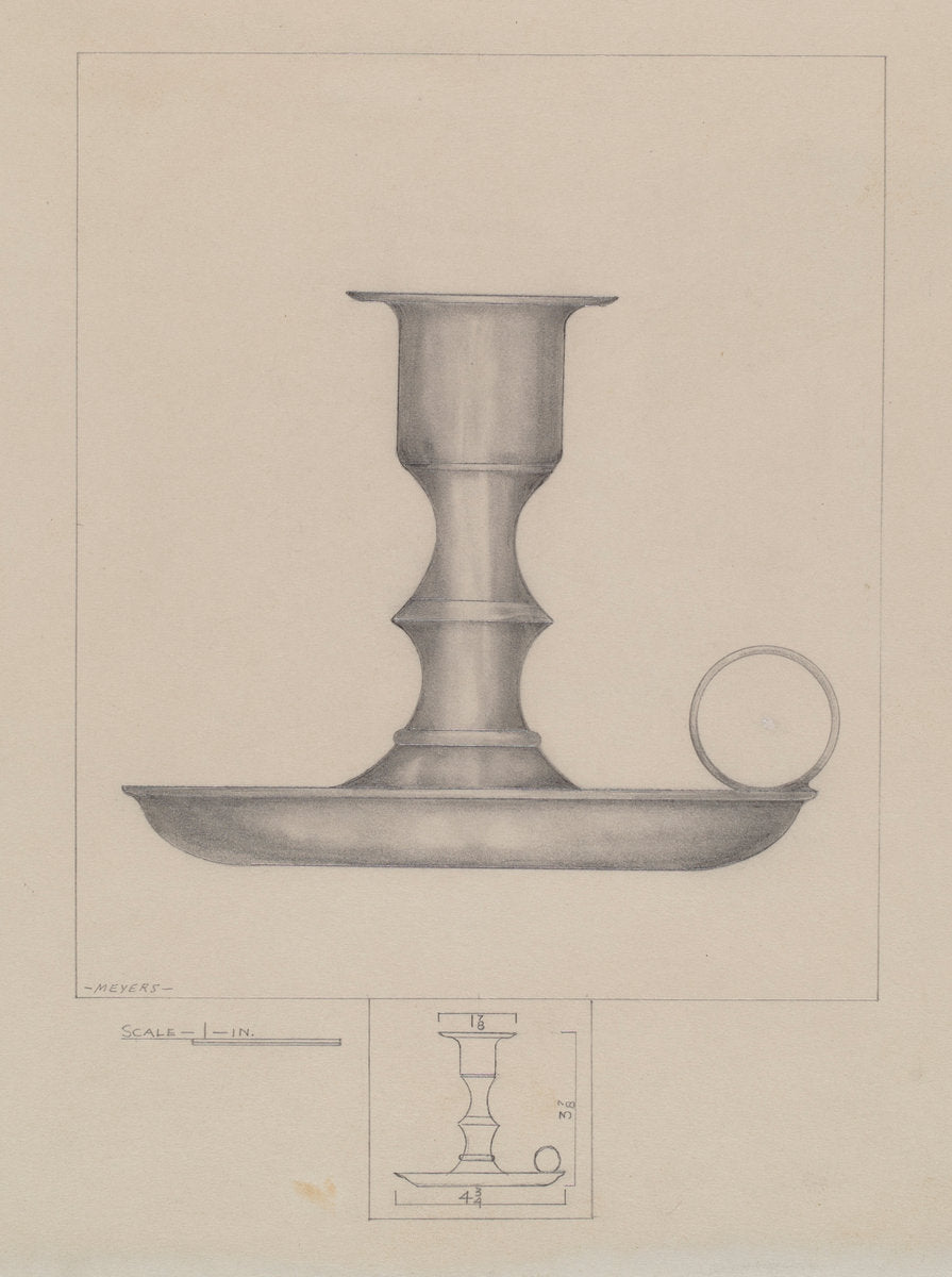 Candlestick by Henry Meyers (American, active c. 1935), 16X12"(A3)Poster Print