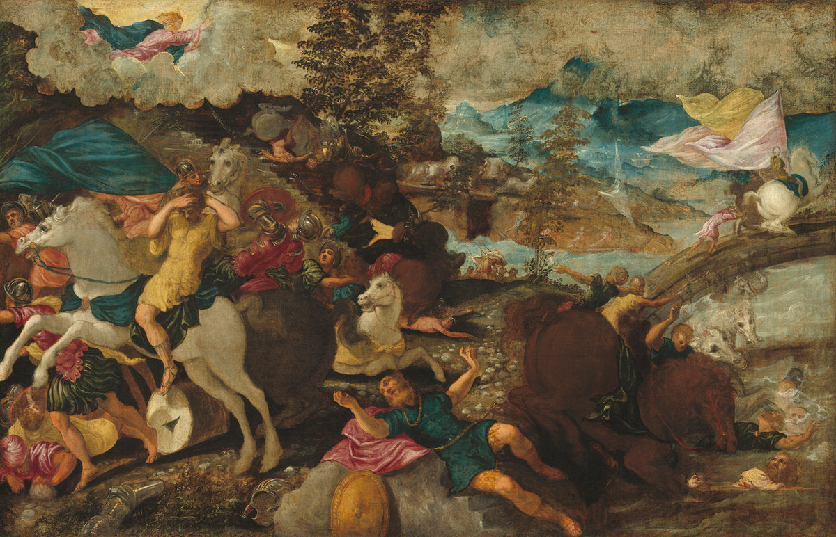 The Conversion of Saint Paul by Jacopo Tintoretto (Venetian, 1518 - 1594), 16X12"(A3)Poster Print