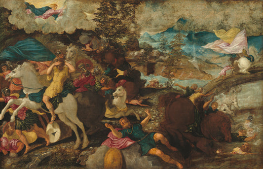 The Conversion of Saint Paul by Jacopo Tintoretto (Venetian, 1518 - 1594), 16X12"(A3)Poster Print