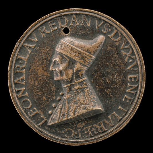 1501/1510 by Style of Vittore Gambello (Leonardo Loredano, 1436-1521, Doge of Venice 1501 [obverse]), 16X12"(A3)Poster Print