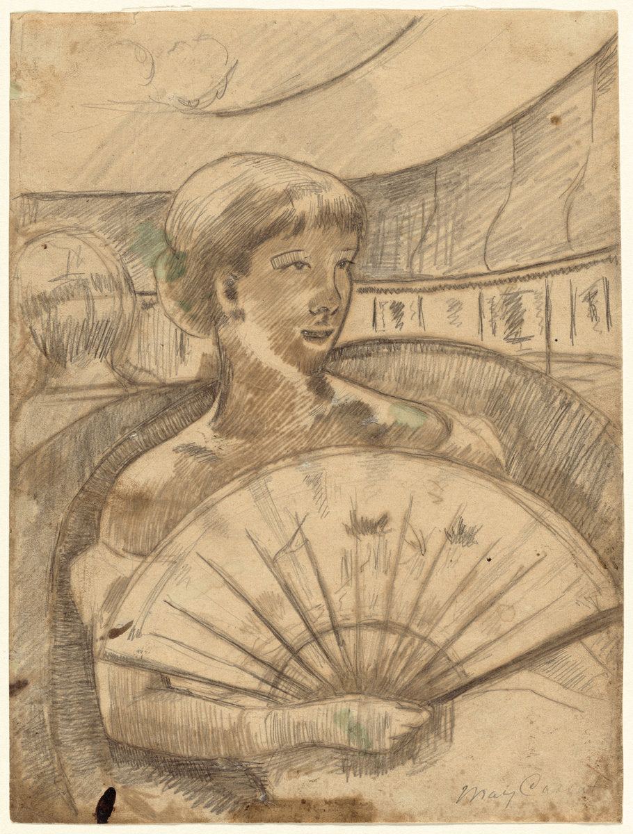 In the Opera Box (No. 3) [recto] by Mary Cassatt (American, 1844 - 1926), 16X12"(A3)Poster Print
