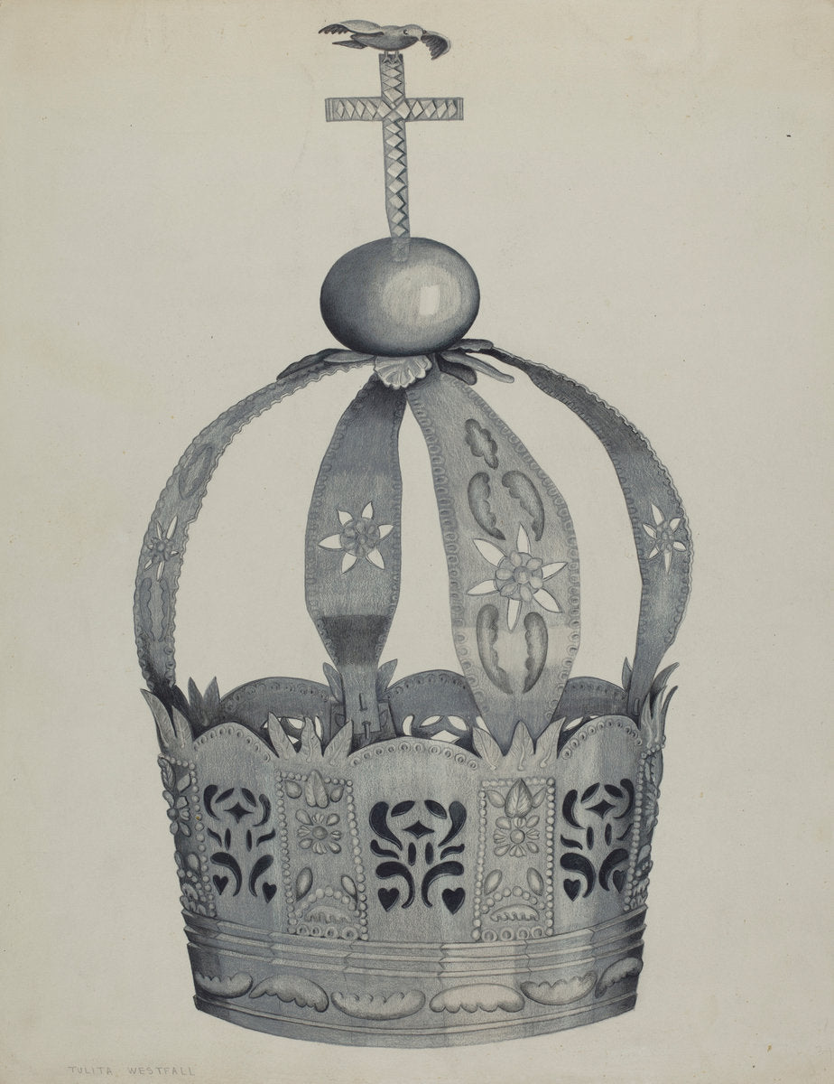 Silver Crown (Crown of the Holy Ghost) by Tulita Westfall and Ethel Dougan (American, 1898 - 1976), 16X12"(A3)Poster Print