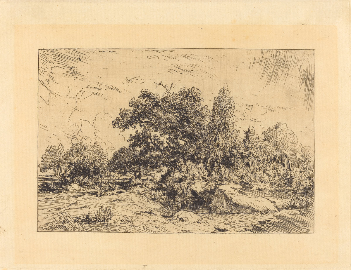 Vue du Plateau de Bellecroix by Théodore Rousseau (French, 1812 - 1867), 16X12"(A3)Poster Print