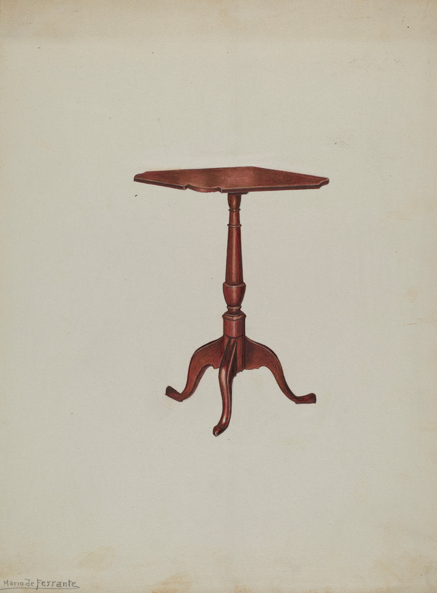 Table by Mario De Ferrante (American, active c. 1935), 16X12"(A3)Poster Print