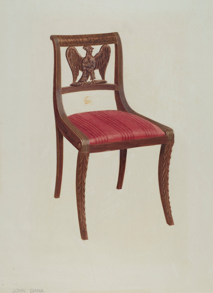 Side Chair by John Dana (American, active c. 1935), 16X12"(A3)Poster Print