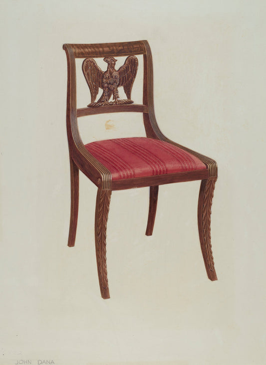 Side Chair by John Dana (American, active c. 1935), 16X12"(A3)Poster Print