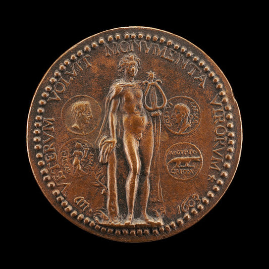 Apollo and Coins of Augustus [reverse] by Philippe Lalyame (French, 1579 - after 1622), 16X12"(A3)Poster Print