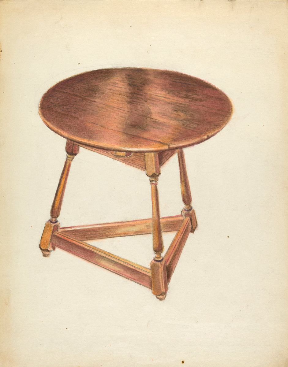 Table by Harry Eisman (American, active c. 1935), 16X12"(A3)Poster Print