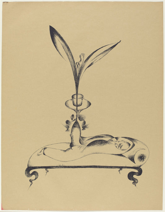 Der Männ mit dem Holzbein Träumt (The Man with the Wooden Leg Dreams) by Heinrich Hoerle (German, 1895 - 1936), 16X12"(A3)Poster Print