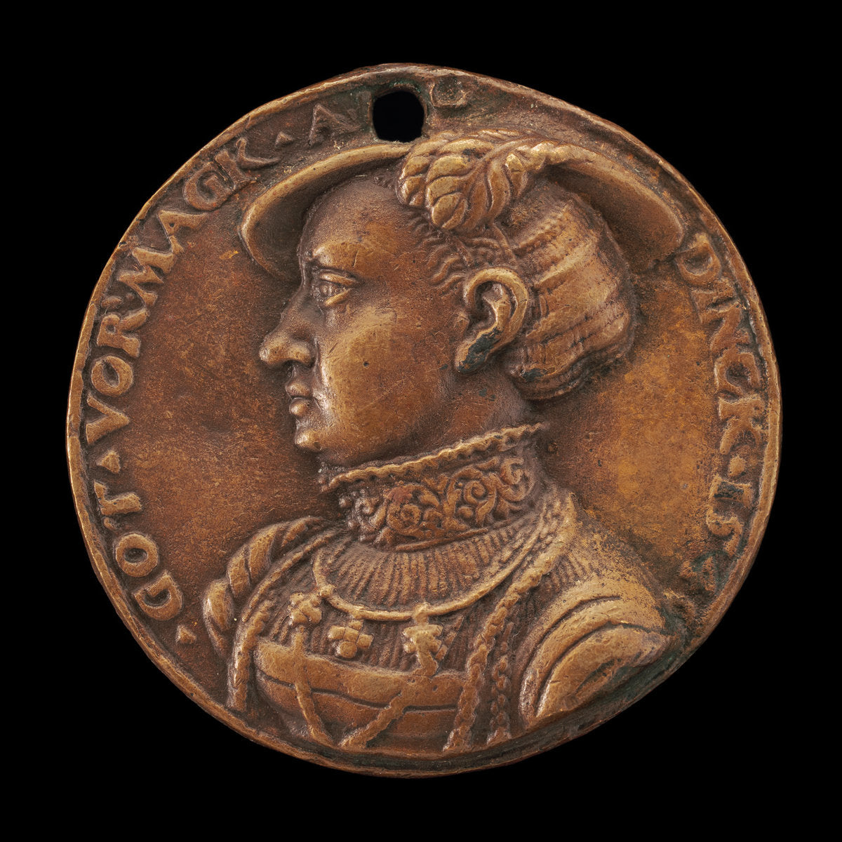 Emilia of Saxony, 1516-1591, Margravine of Brandenburg-Ansbach [obverse] by Master of the Pistorius Medal (German, active c. 1535/1544), 16X12"(A3)Poster Print