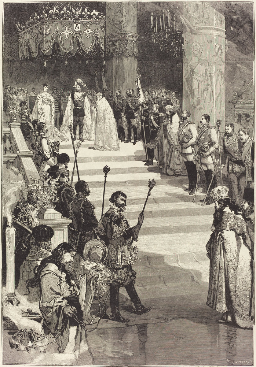 Le Couronnement de l'Empereur Alexandre III de Russie (27 Mai) by Auguste Lepère (French, 1849 - 1918), 16X12"(A3)Poster Print