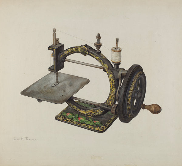 Sewing Machine by John H. Tercuzzi (American, active c. 1935), 16X12"(A3)Poster Print