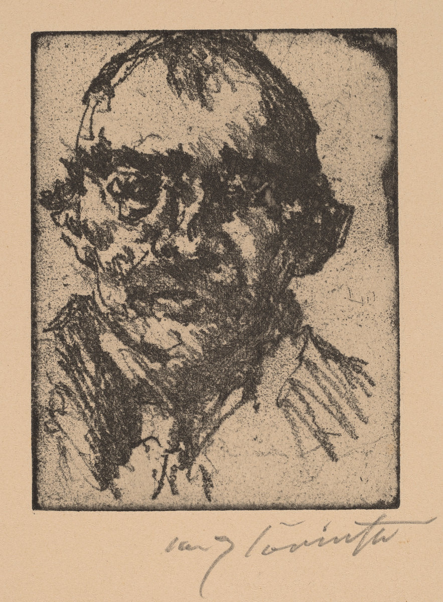 Self-Portrait by Lovis Corinth (German, 1858 - 1925), 16X12"(A3)Poster Print