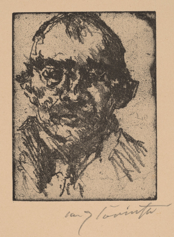 Self-Portrait by Lovis Corinth (German, 1858 - 1925), 16X12