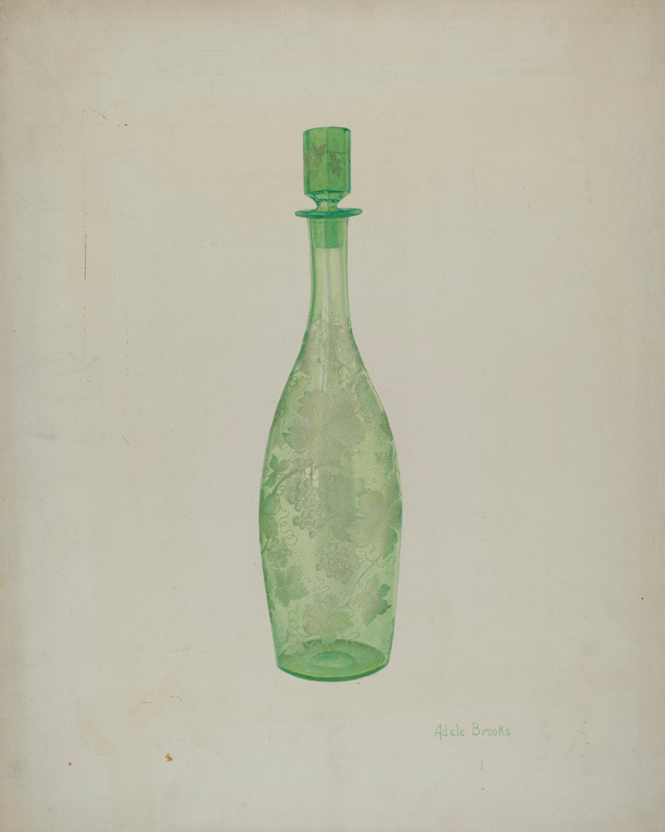 Liquor Bottle by Adele Brooks (American, active c. 1935), 16X12"(A3)Poster Print