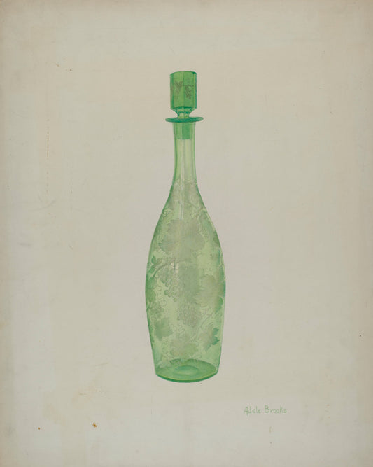 Liquor Bottle by Adele Brooks (American, active c. 1935), 16X12"(A3)Poster Print