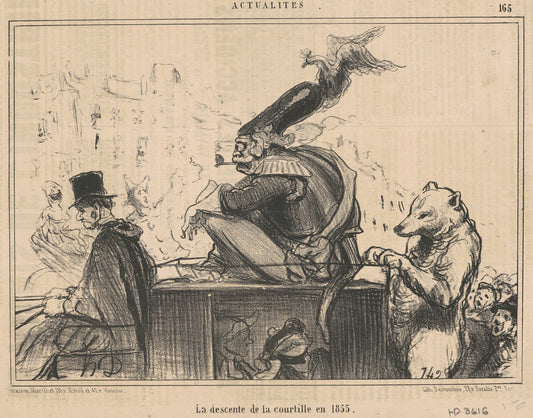 La descente de la courtille en 1855 by Honoré Daumier (French, 1808 - 1879), 16X12"(A3)Poster Print