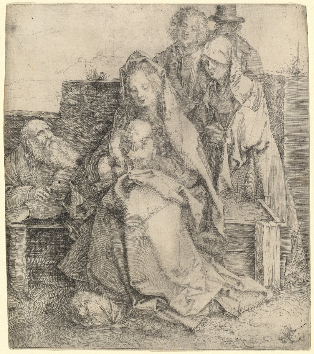 The Holy Family by Albrecht Dürer (German, 1471 - 1528), 16X12"(A3)Poster Print