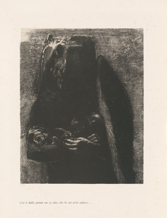 C'est le Diable by Odilon Redon (French, 1840 - 1916), 16X12"(A3)Poster Print