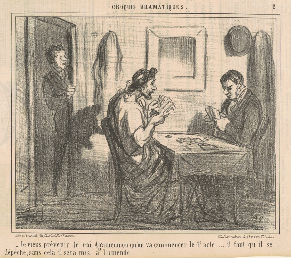 Je viens prévenir le roi Agamemnon ... by Honoré Daumier (French, 1808 - 1879), 16X12"(A3)Poster Print