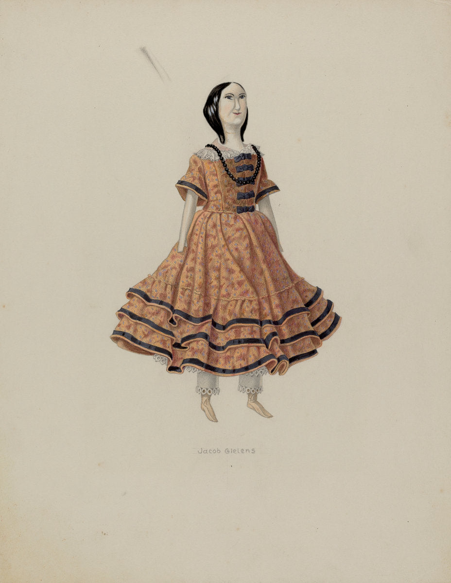 Doll by Jacob Gielens (American, active c. 1935), 16X12"(A3)Poster Print