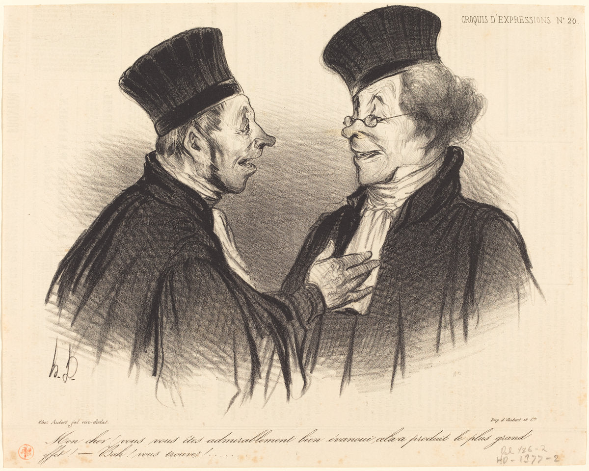 Mon cher! vous vous êtes admirablement... évanoui... by Honoré Daumier (French, 1808 - 1879), 16X12"(A3)Poster Print