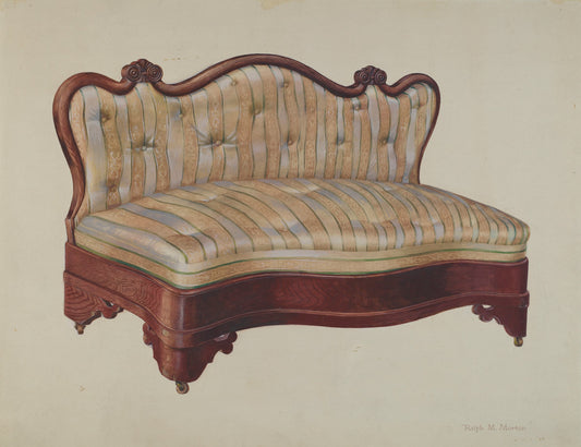 Love Seat by Ralph Morton (American, active c. 1935), 16X12"(A3)Poster Print