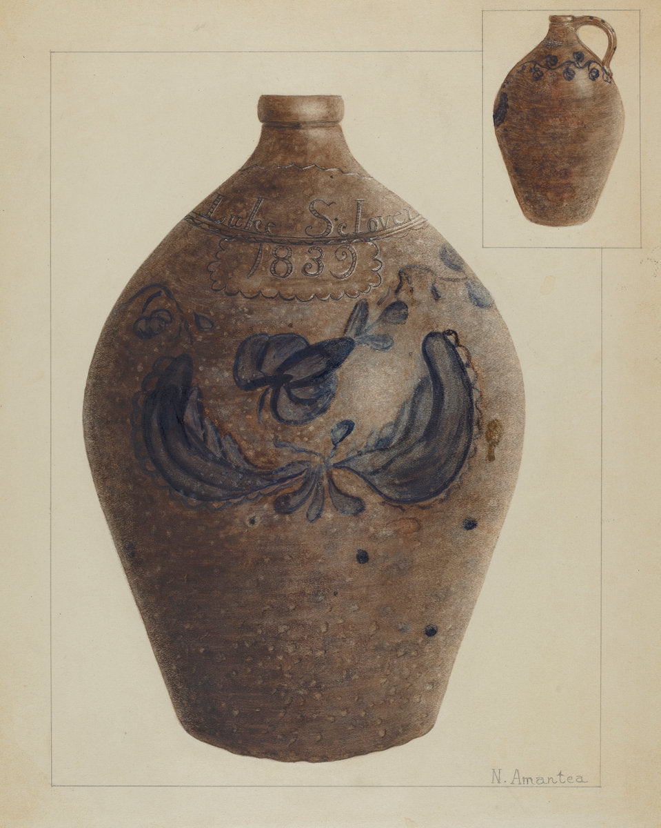 Jug by Nicholas Amantea (American, 1900 - 1978), 16X12"(A3)Poster Print