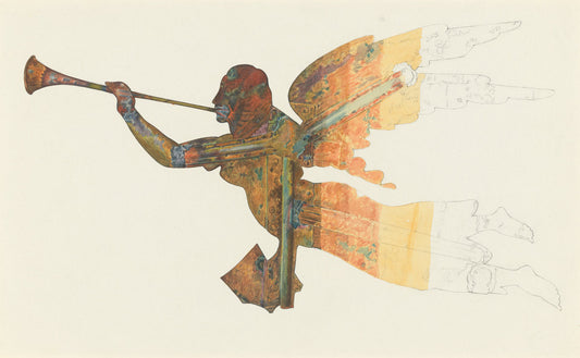Gabriel Weather Vane (Technique) by Lucille Chabot (American, 1908 - 2005), 16X12"(A3)Poster Print