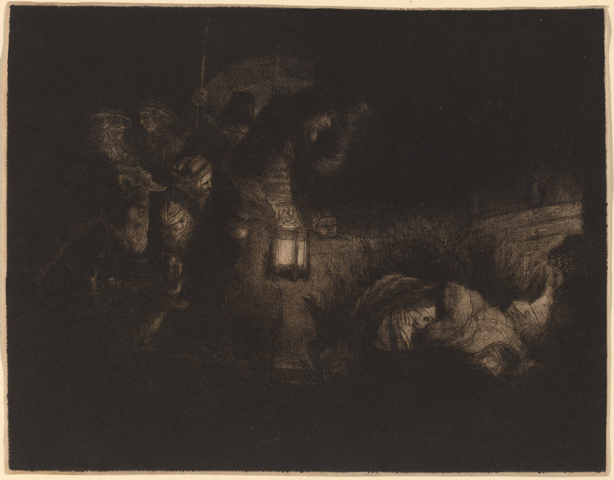 The Adoration of the Shepherds: a Night Piece by Rembrandt van Rijn (Dutch, 1606 - 1669), 16X12"(A3)Poster Print