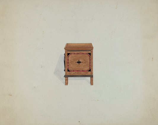 Side View of Blanket Chest by Martin Partyka (American, active c. 1935), 16X12"(A3)Poster Print