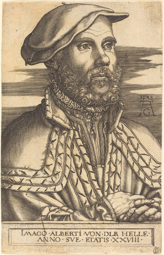 Albert van der Helle by Heinrich Aldegrever (German, 1502 - 1555/1561), 16X12"(A3)Poster Print