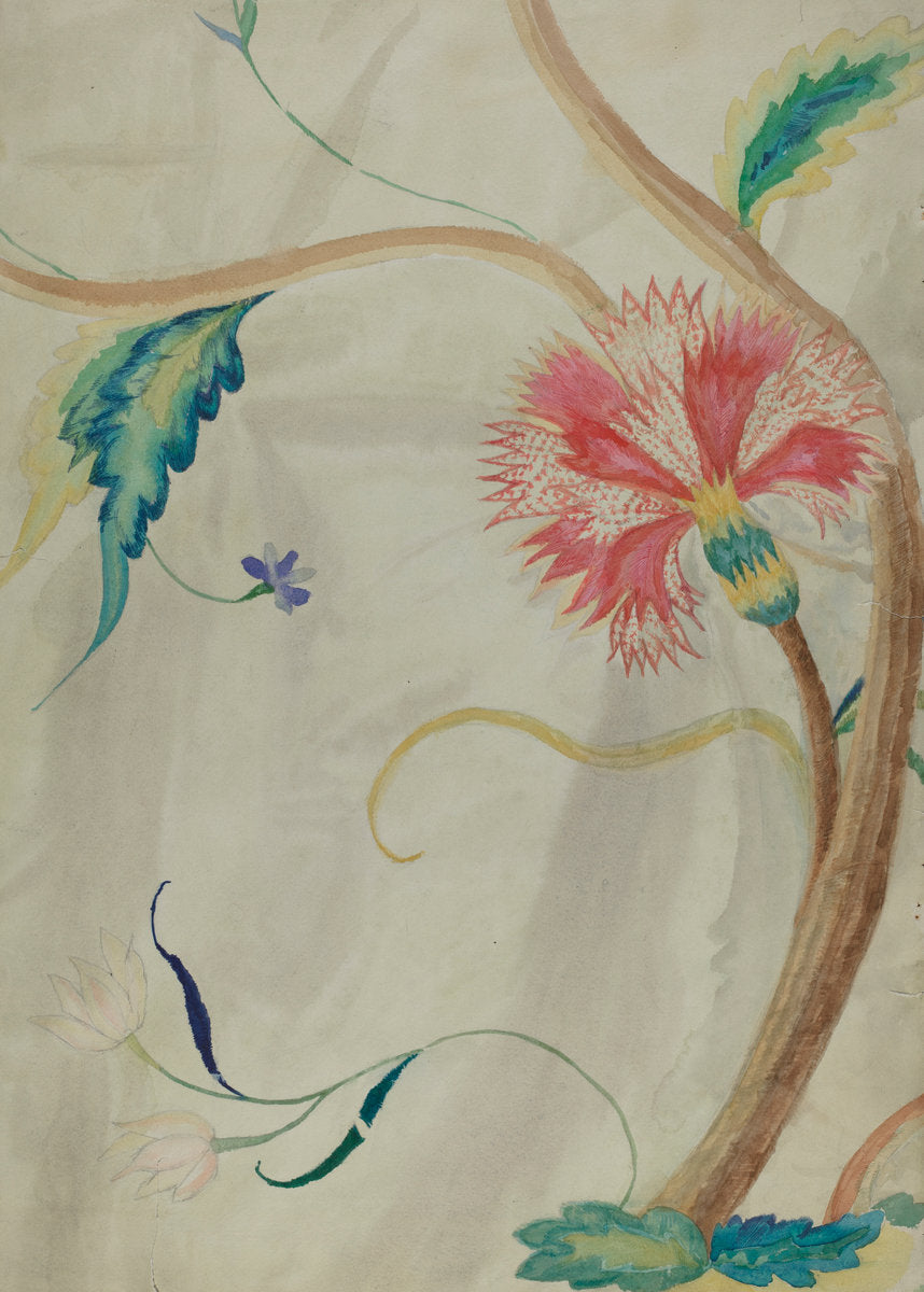 Crewel Embroidery by Helen D. Bashian (American, active c. 1935), 16X12"(A3)Poster Print