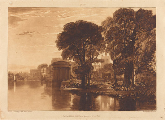 Isleworth by Joseph Mallord William Turner and Henry Edward Dawe (British, 1775 - 1851), 16X12"(A3)Poster Print