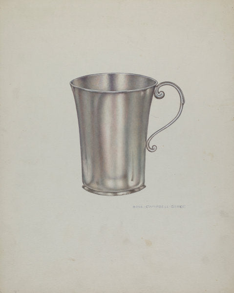 Silver Beaker with Handles by Rose Campbell-Gerke (American, active c. 1935), 16X12"(A3)Poster Print