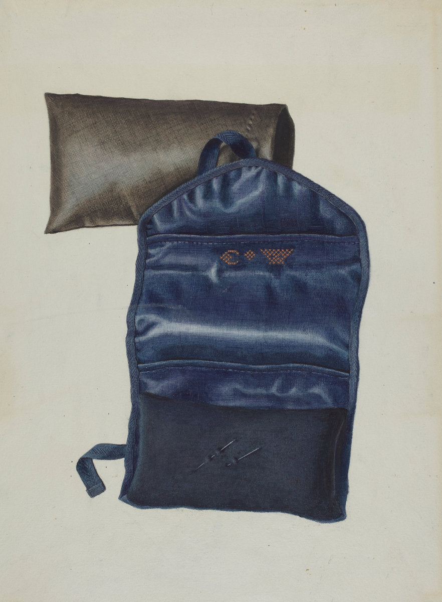 Shaker Case for Knitting Needles by Elizabeth Moutal (American, active c. 1935), 16X12"(A3)Poster Print