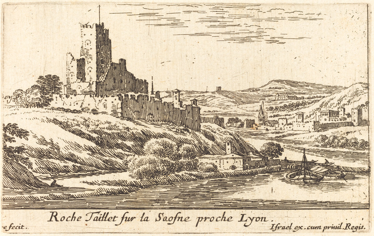 Roche Taillet sur la Saosne proche Lyon by Israël Silvestre (French, 1621 - 1691), 16X12"(A3)Poster Print