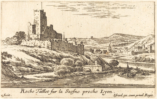 Roche Taillet sur la Saosne proche Lyon by Israël Silvestre (French, 1621 - 1691), 16X12"(A3)Poster Print
