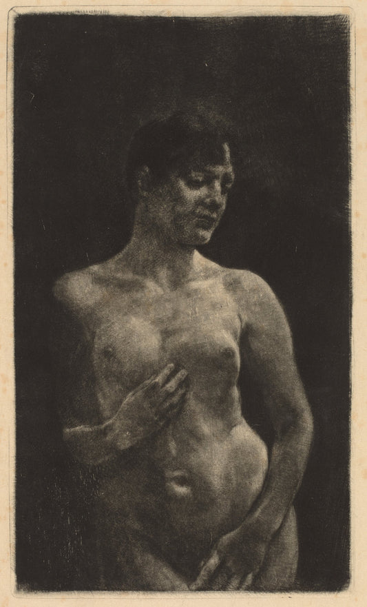 A Standing Nude by Max Klinger (German, 1857 - 1920), 16X12"(A3)Poster Print