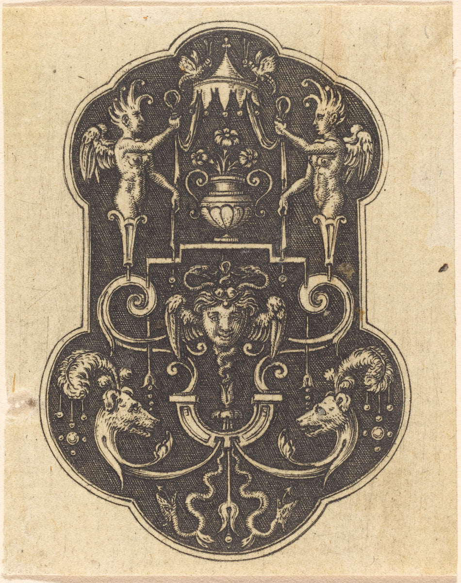 Head of Medusa by Etienne Delaune (French, 1518/1519 - 1583), 16X12"(A3)Poster Print
