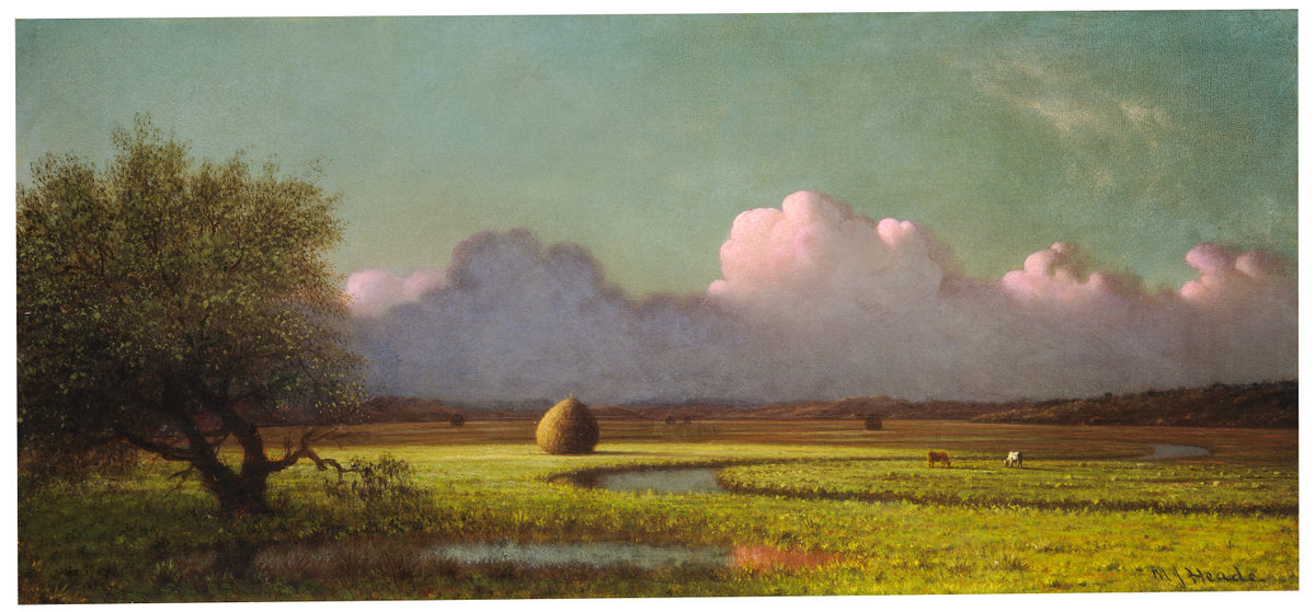 Sunlight and Shadow: The Newbury Marshes by Martin Johnson Heade (American, 1819 - 1904), 16X12"(A3)Poster Print