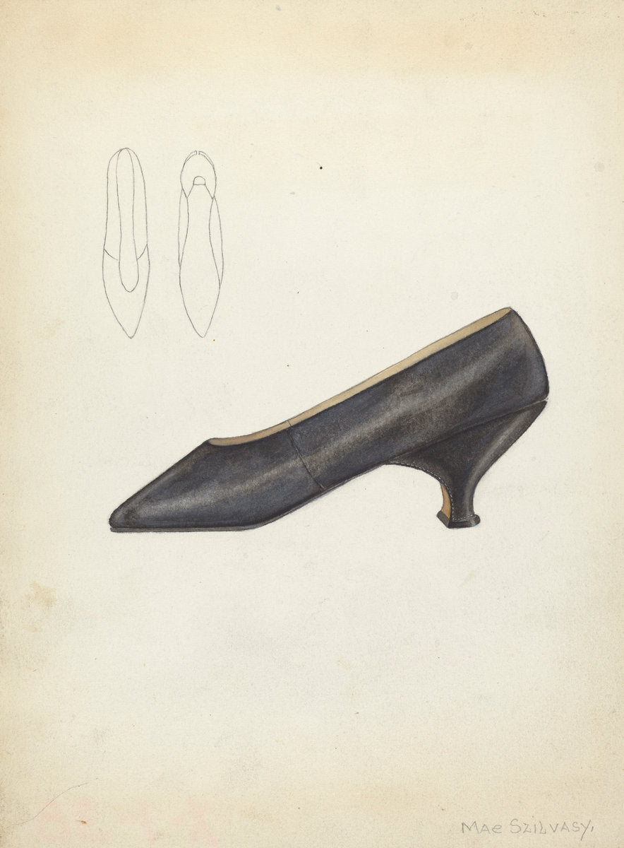 Shoe by Mae Szilvasy (American, active c. 1935), 16X12"(A3)Poster Print