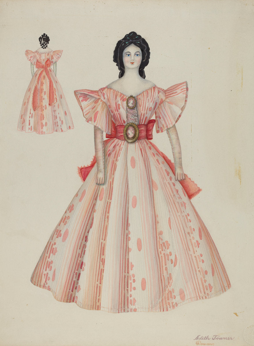 Doll - "Eugenia" by Edith Towner (American, active c. 1935), 16X12"(A3)Poster Print