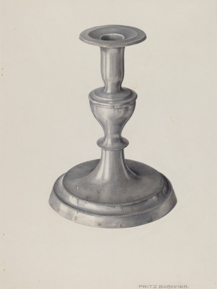 Candlestick by Fritz Boehmer (American, active c. 1935), 16X12"(A3)Poster Print
