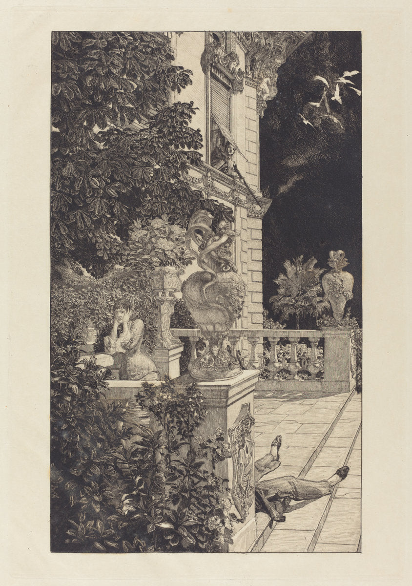 In Flagranti by Max Klinger (German, 1857 - 1920), 16X12"(A3)Poster Print