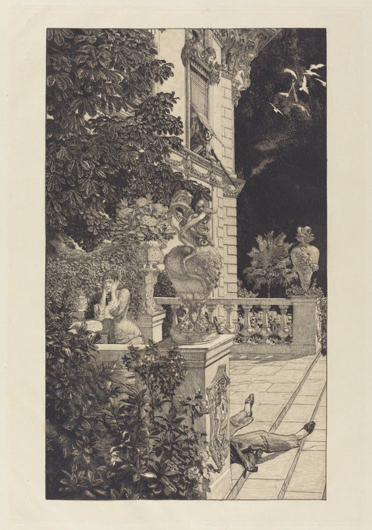 In Flagranti by Max Klinger (German, 1857 - 1920), 16X12"(A3)Poster Print