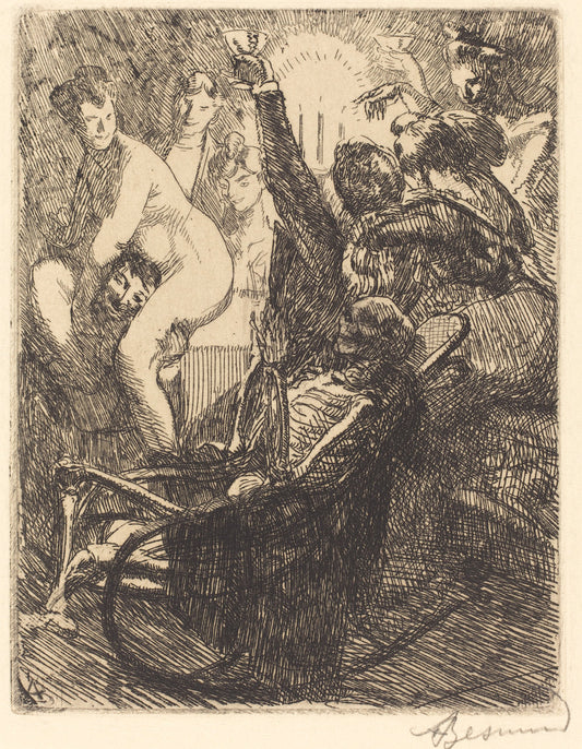 The Orgy (L'orgie) by Albert Besnard (French, 1849 - 1934), 16X12"(A3)Poster Print