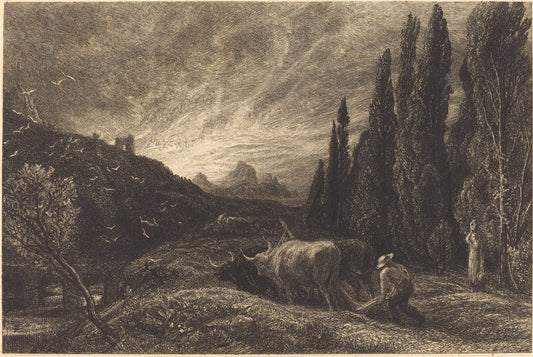 The Early Ploughman by Samuel Palmer (British, 1805 - 1881), 16X12"(A3)Poster Print